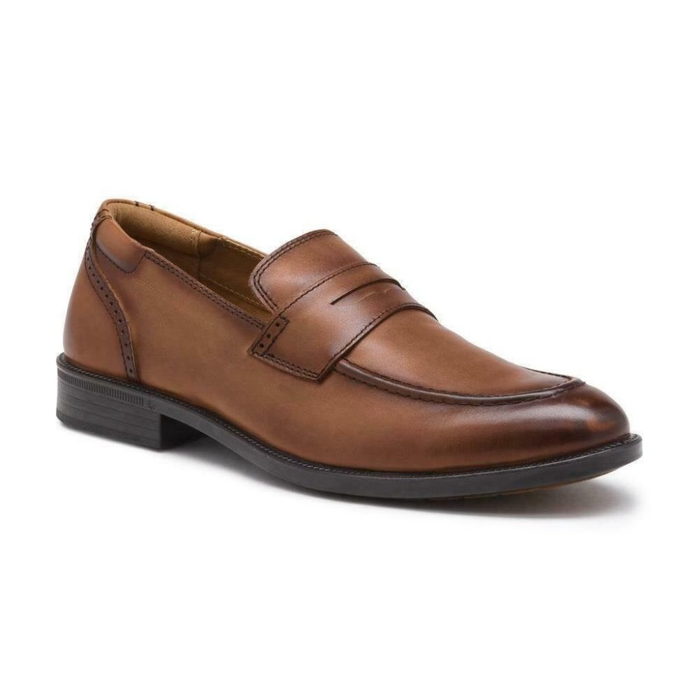 G H Bass & Co Flex Step Penny Loafer-Tan Mens Slip